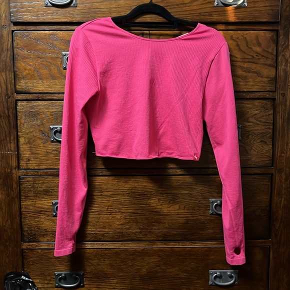 NWT! JoyLab Wear 2 Ways Long Sleeve Crop Top - Picture 7 of 9